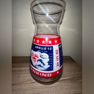 Vintage NASA Apollo 11 12 13 Carafe Pitcher (no cups/lid) Armstrong, Aldrin, USA